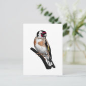Goldfinch tekening briefkaart (Staand voorkant)