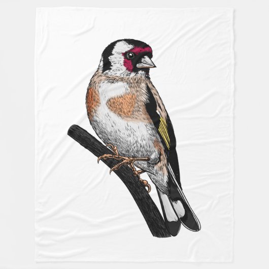 Goldfinch tekening fleece deken (Voorkant)