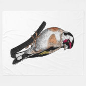 Goldfinch tekening fleece deken (Voorkant (Horizontaal))