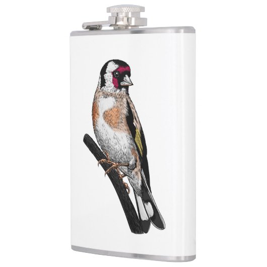Goldfinch tekening heupfles (Links)
