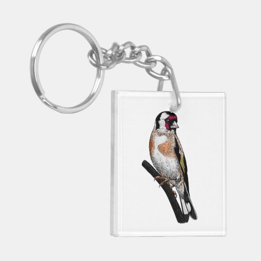 Goldfinch tekening sleutelhanger (Voorkant Links)