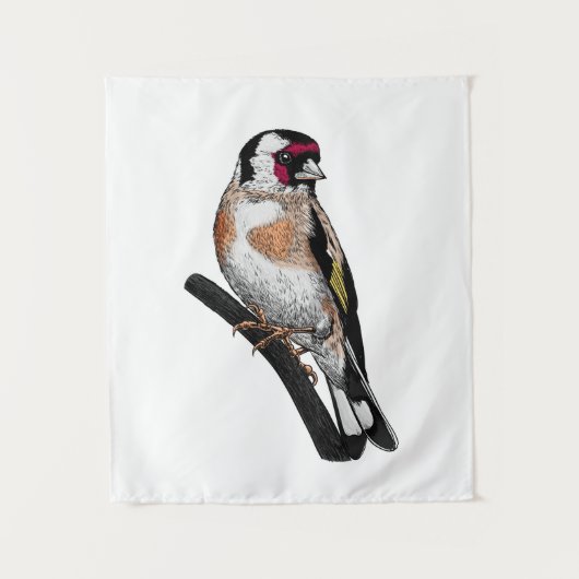 Goldfinch tekening wandkleed (Voorkant)