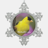Goldfinch Tin Sneeuwvlok Ornament (Voorkant)