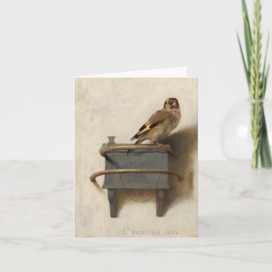 Goldfinch van Carel Fabritius Bedankkaart (Voorkant)
