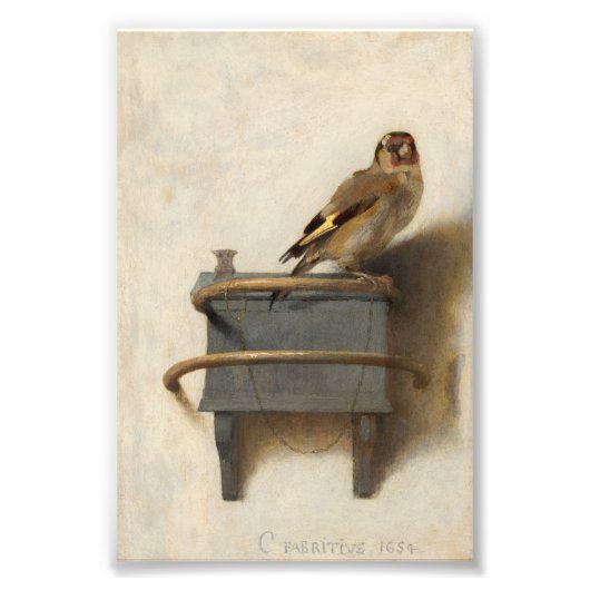 Goldfinch van Carel Fabritius Foto Afdruk (Voorkant)
