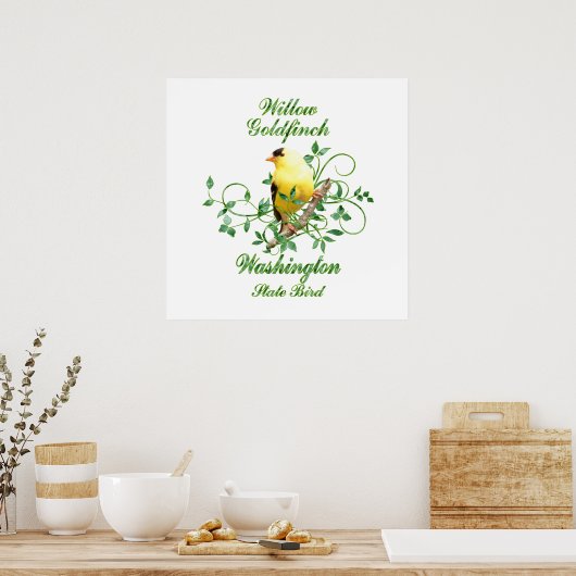 Goldfinch Washington State Bird Poster (Keuken)