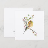 Goldfinch Waterverf Bird (Voorkant / Achterkant)