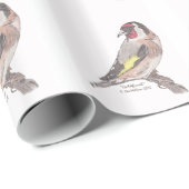 Goldfinch waterverf verpakkingspapier cadeaupapier (Rol Hoek)