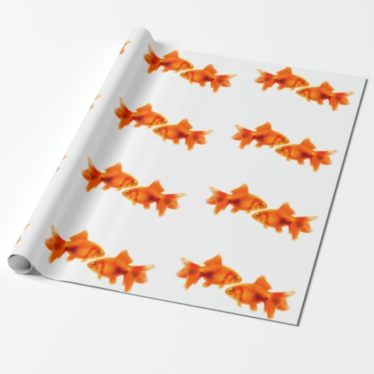 Goldfish afbeelding for Wrapping Paper Cadeaupapier (Uitgerold)