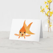 Goldfish Animal Kaart (Gele Bloem)