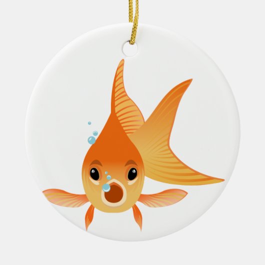 Goldfish Animal Keramisch Ornament (Voorkant)