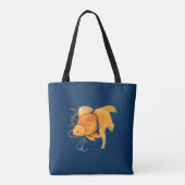 Goldfish Anker Ship Wheel Nautische Canvas tas (Achterkant)