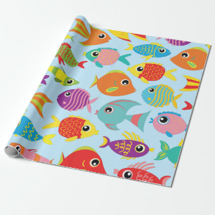 Goldfish Aquarium Cute 1st Birthday Wrappapier Cadeaupapier