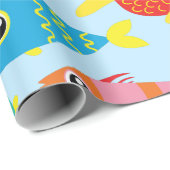 Goldfish Aquarium Cute 1st Birthday Wrapping Paper Cadeaupapier (Rol Hoek)