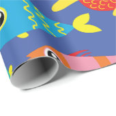 Goldfish Aquarium Cute 1st Birthday Wrapping Paper Cadeaupapier (Rol Hoek)
