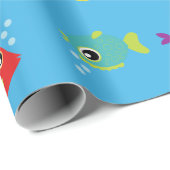 Goldfish Aquarium Cute 1st Birthday Wrapping Paper Cadeaupapier (Rol Hoek)