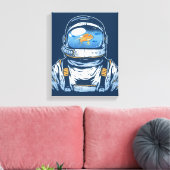 Goldfish Astronaut Canvas Afdruk (Insitu (Woonkamer))