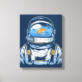 Goldfish Astronaut Canvas Afdruk (Voorkant)