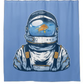 Goldfish Astronaut Douchegordijn (Voorkant)