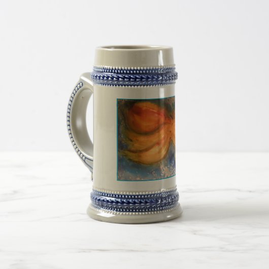 Goldfish! Beer Stein. Bierpul (Voorkant links)