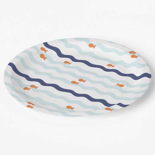 Goldfish Birthday Party Borden Papieren Bordje (Gekanteld)