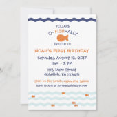 Goldfish Birthday Party Invitation Kaart (Voorkant)