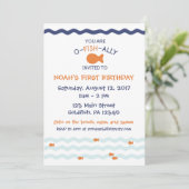 Goldfish Birthday Party Invitation Kaart (Staand voorkant)