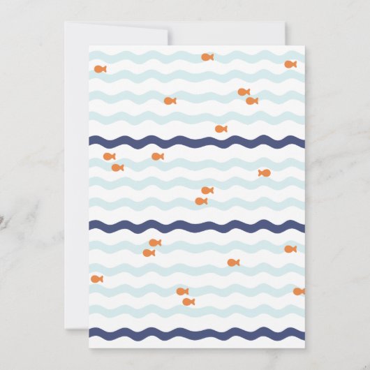 Goldfish Birthday Party Invitation Kaart (Achterkant)