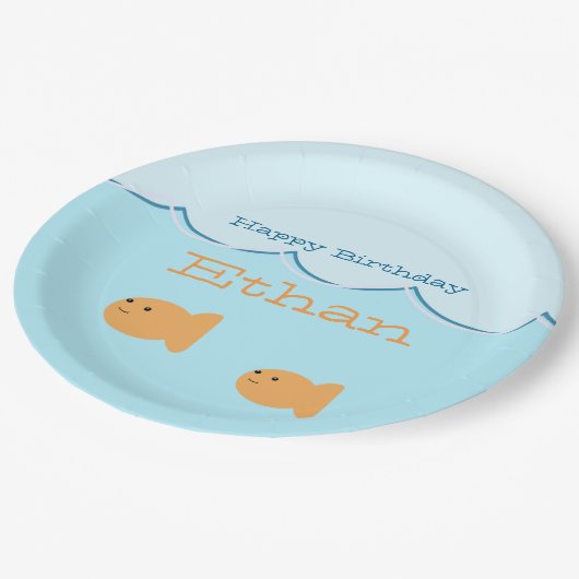 Goldfish Birthday Party Paper Borden Papieren Bordje (Gekanteld)