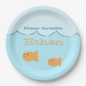Goldfish Birthday Party Paper Borden Papieren Bordje (Voorkant)