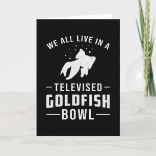 Goldfish Bowl Fishing Cute Aquarium Animal Fish Kaart