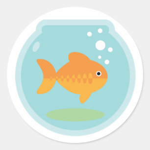 Goldfish Bowl Ronde Sticker