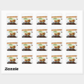 Goldfish bowl vierkante sticker (Vel)