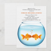 Goldfish Bowl Wedding Rehearsal Dinner Invitation Kaart (Voorkant / Achterkant)