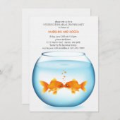 Goldfish Bowl Wedding Rehearsal Dinner Invitation Kaart (Voorkant / Achterkant)