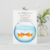Goldfish Bowl Wedding Rehearsal Dinner Invitation Kaart (Staand voorkant)