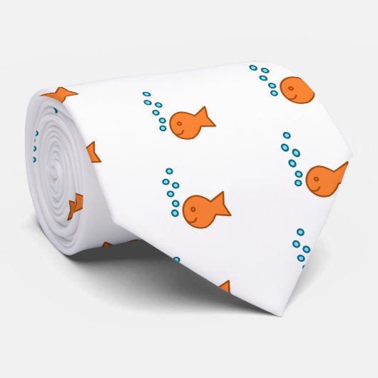 Goldfish Bubbles Stropdas (Opgerold)