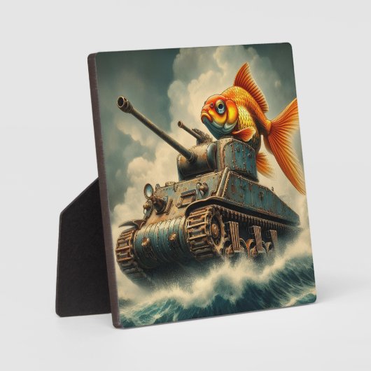 "Goldfish Commander" Desktop Plaque Fotoplaat (Voorkant)
