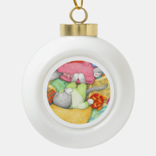GOLDFISH CRACKERS KAT keramische bal Ornament