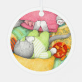 GOLDFISH CRACKERS KAT Metal Circle Ornament (Achterkant)