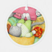 GOLDFISH CRACKERS KAT Metal Circle Ornament (Voorkant)