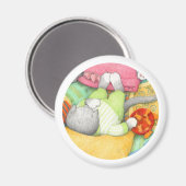 GOLDFISH CRACKERS KAT ronde magneet (Voorkant / Achterkant)