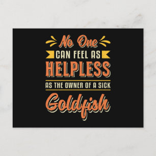 Goldfish De eigenaar van een zieke goudvis Briefkaart
