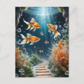 Goldfish Fantasy Briefkaart (Voorkant)