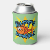 Goldfish glimlachend Sun Persian Nieuwjaar Nowruz Blikjeskoeler (Blikje Achterkant)