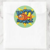 Goldfish glimlachend Sun Persian Nieuwjaar Nowruz Ronde Sticker (Tas)