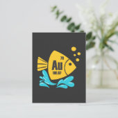 Goldfish Gold Element Chemistry Science Chemist Briefkaart (Staand voorkant)