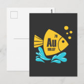 Goldfish Gold Element Chemistry Science Chemist Briefkaart (Voorkant / Achterkant)