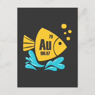 Goldfish Gold Element Chemistry Science Chemist Briefkaart