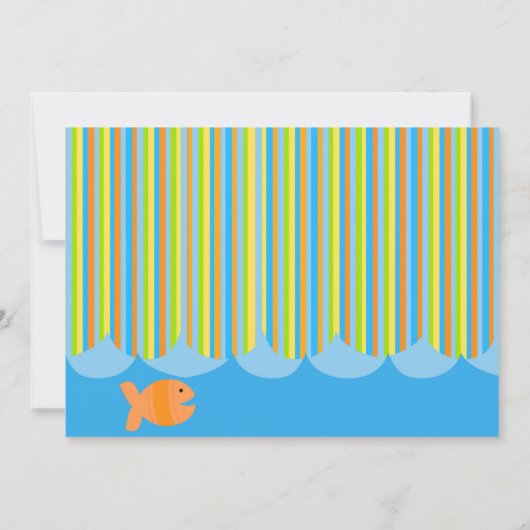 Goldfish Gold Fish Birthday Party Invitation Kaart (Achterkant)